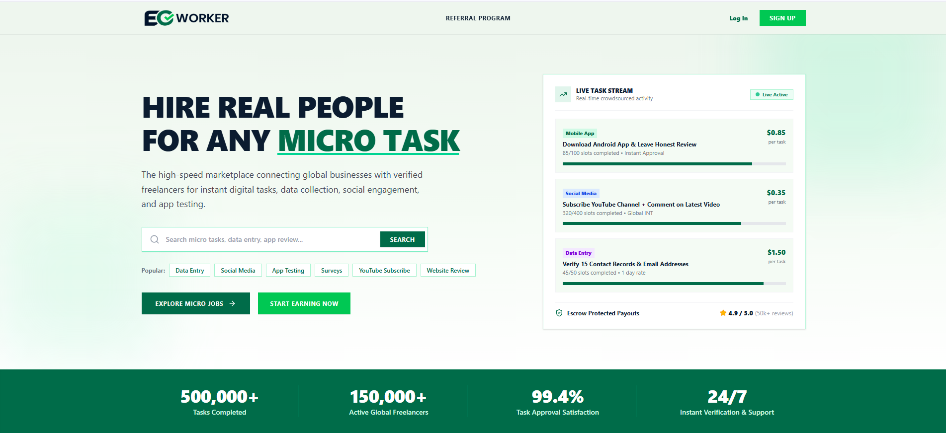 EgWorker - Decentralized Freelancer Platform